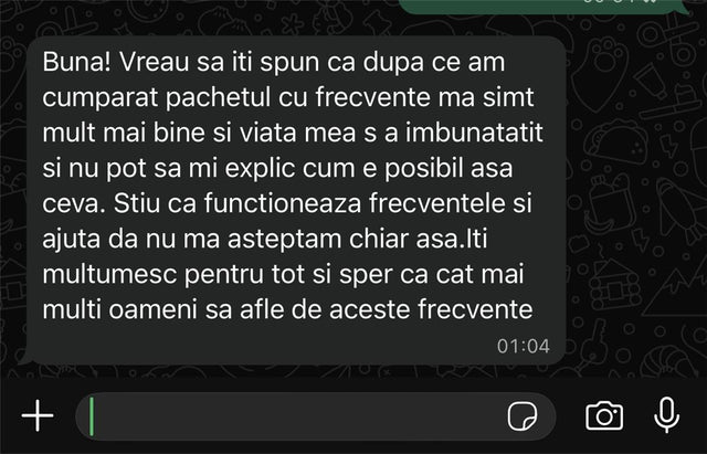 A message from a client