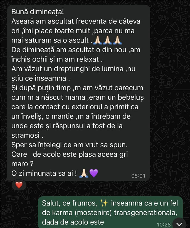A message from a client